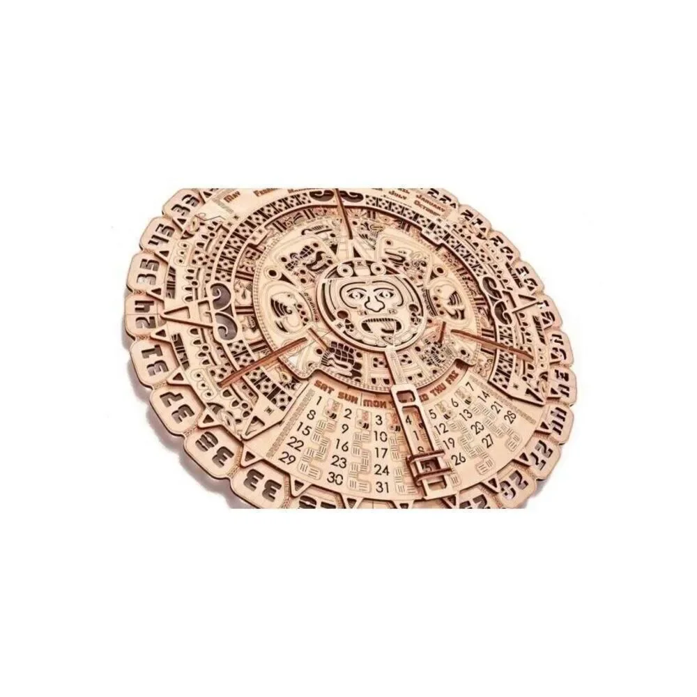 Wood Trick Mayan Calendar 3D Puzzle Mechanical Educational 73 Wooden Pieces NIB‎